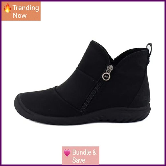 Water Resistant Ankle Boots Memory Foam All Terrain Traction - Picture 3 of 8